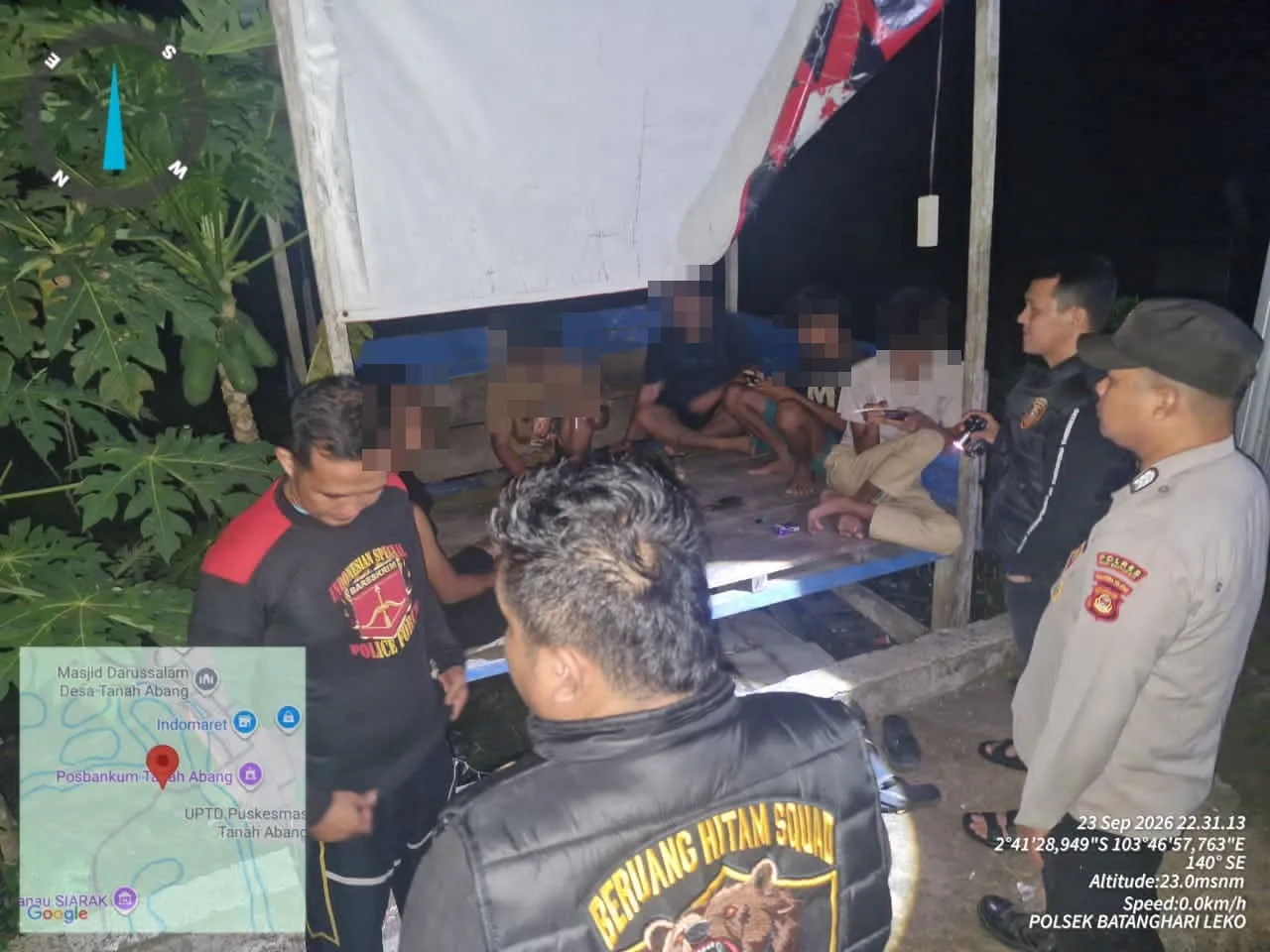 Temui Anak dan Remaja saat Patroli, Polsek Batanghari Leko Sampaikan Imbauan Pulang